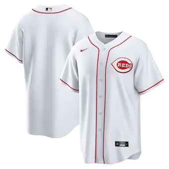 mens nike white cincinnati reds home blank replica jersey_p